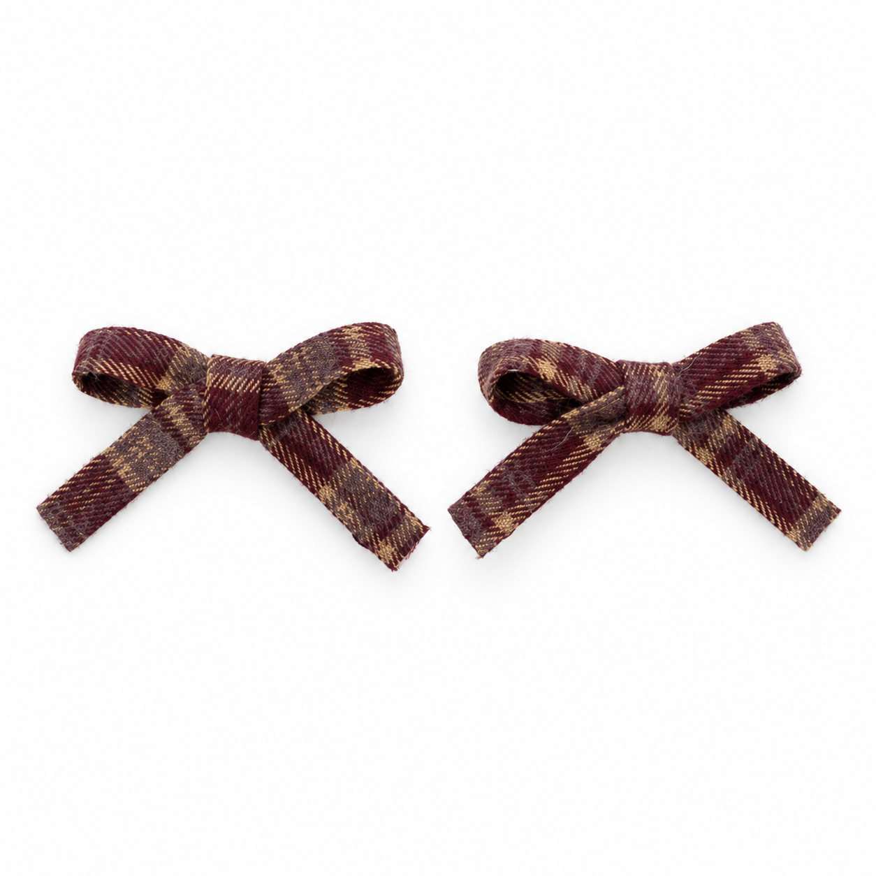 Nana 2 PK Checked Ribbon Mini Bow Clip