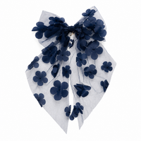 Mesh Flower Bow Clip
