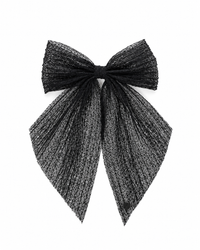 Nana Pleated Lace Bow Clip