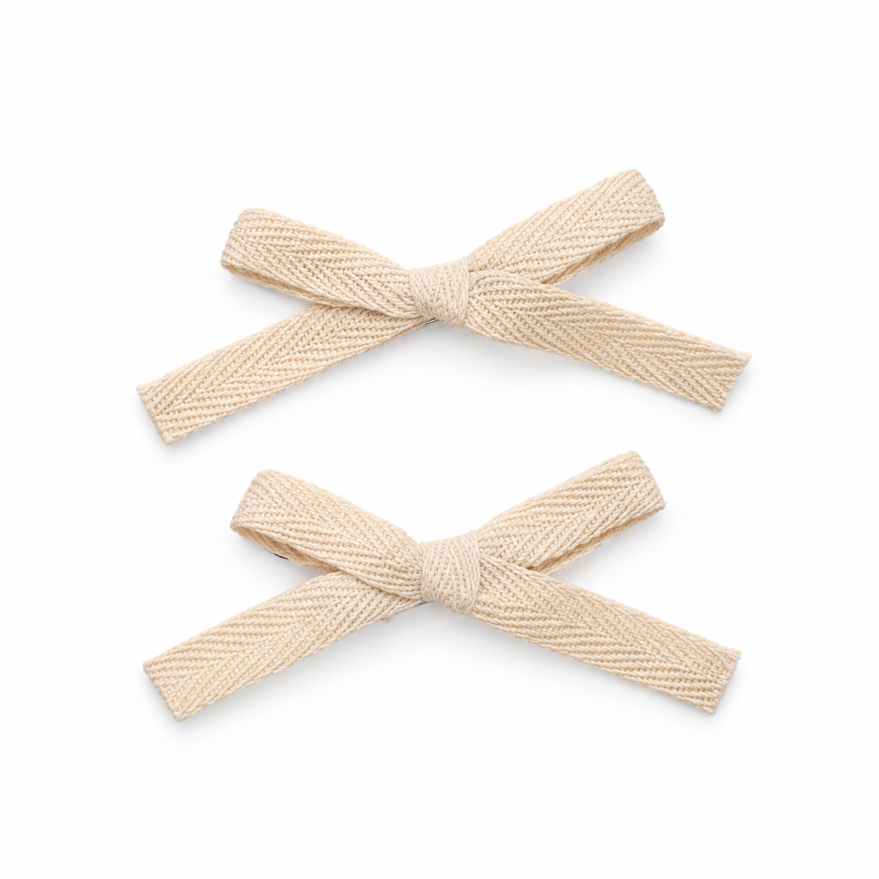 2 PK Woven Ribbon Bow Clip