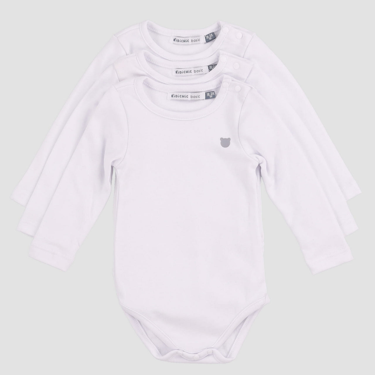 3 PK Basic LS Onesie