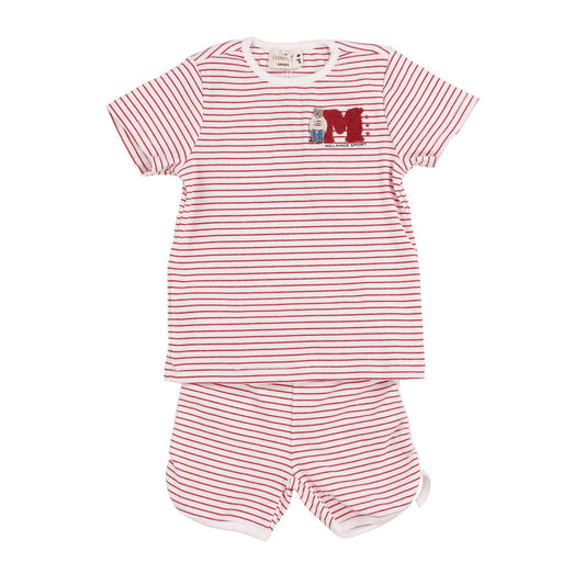 Melange S.S Shorts Stripes PJ Set