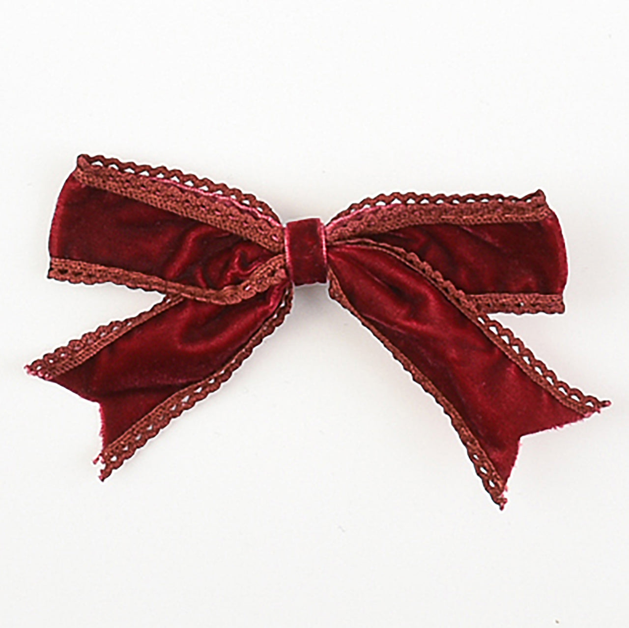 Velvet/Lace Bow Clip