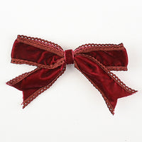 Velvet/Lace Bow Clip