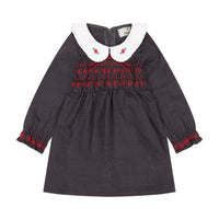 Melange Madelina Smocking Overall/ Dress