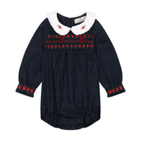 Melange Madelina Smocking Overall/ Dress