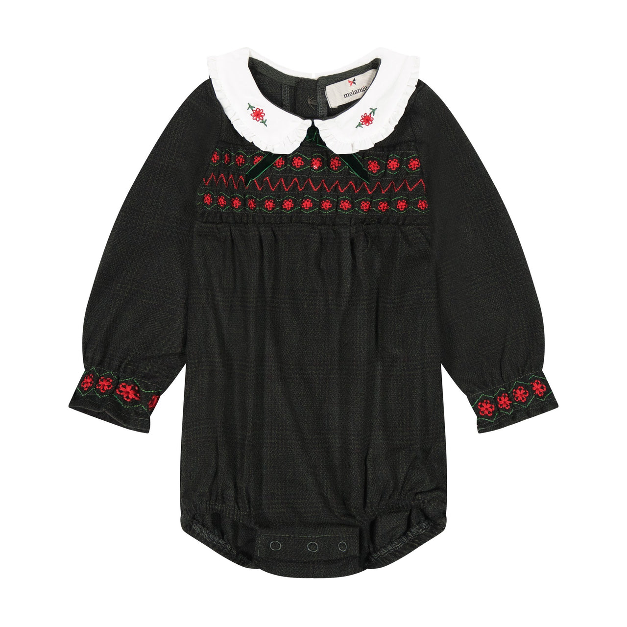 Melange Madelina Smocking Overall/ Dress