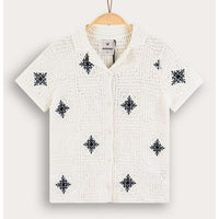 Melange Boys Crochet Knit Top
