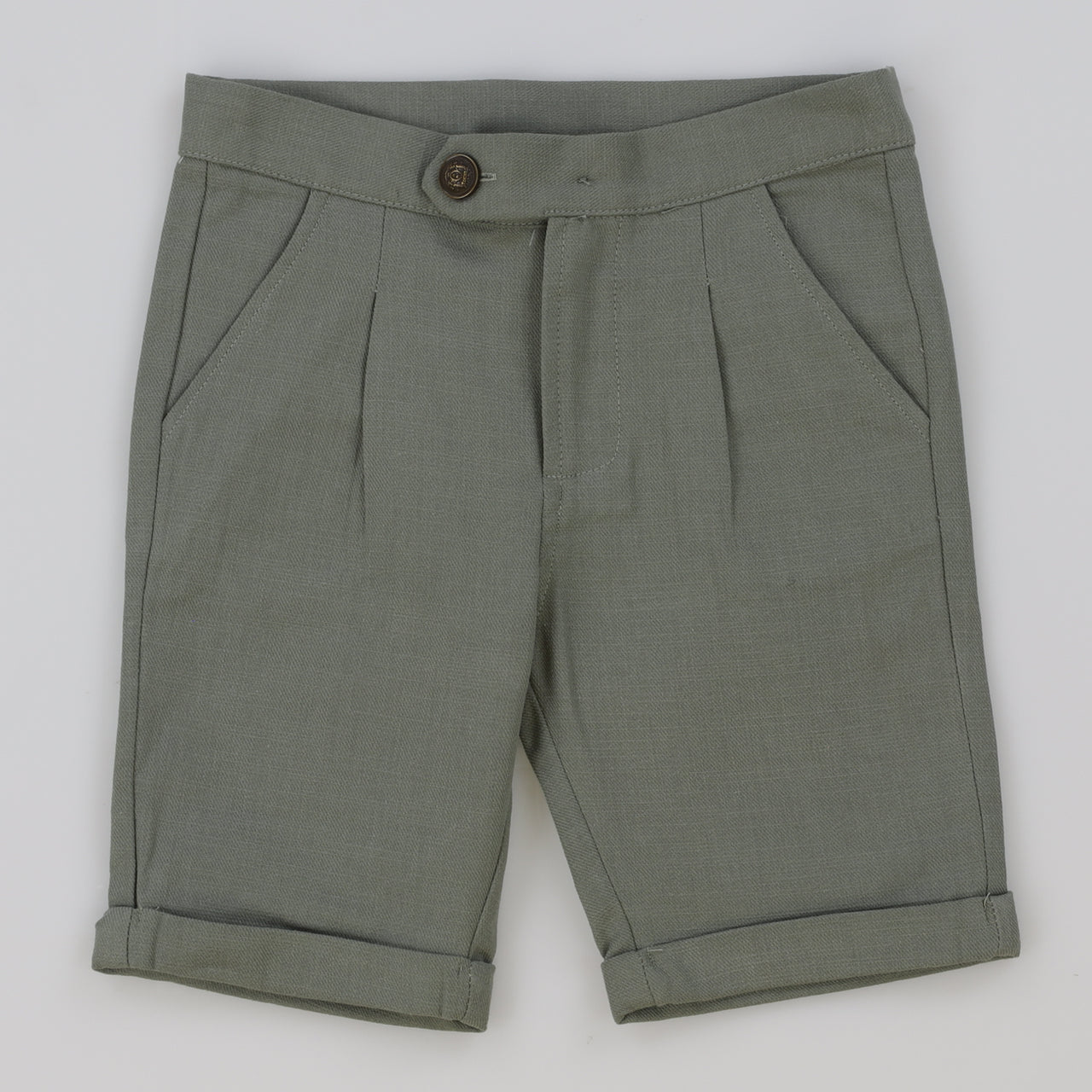 Melange Linen Shorts