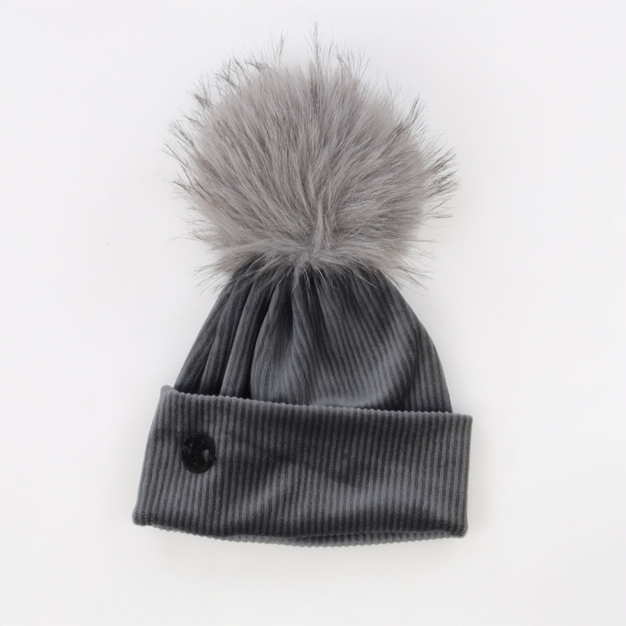 Corduroy Pom-Pom Hat