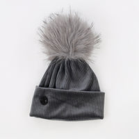 Corduroy Pom-Pom Hat