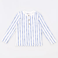 Stripe Waffle LS Top