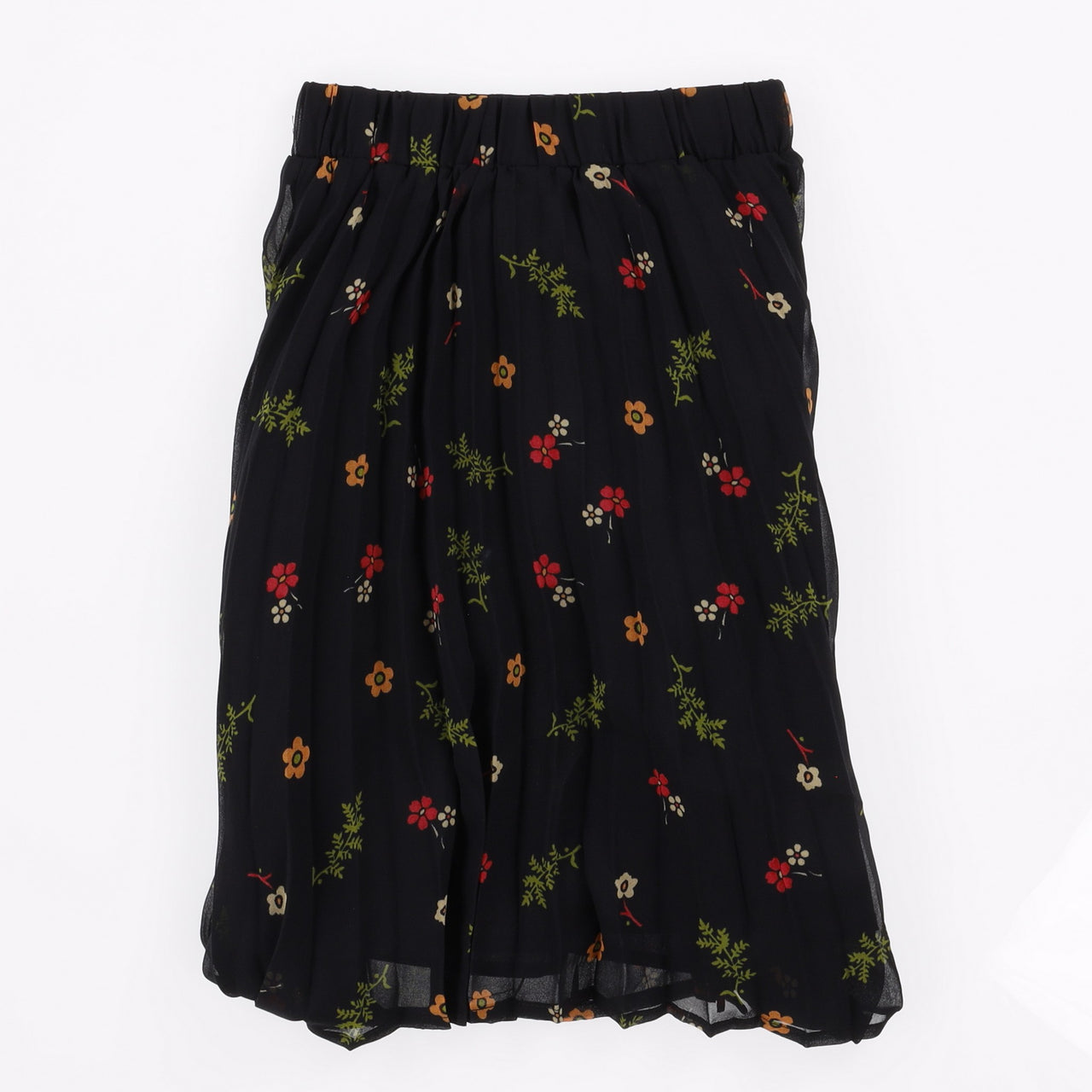 Girls Printed Pleated Skirt