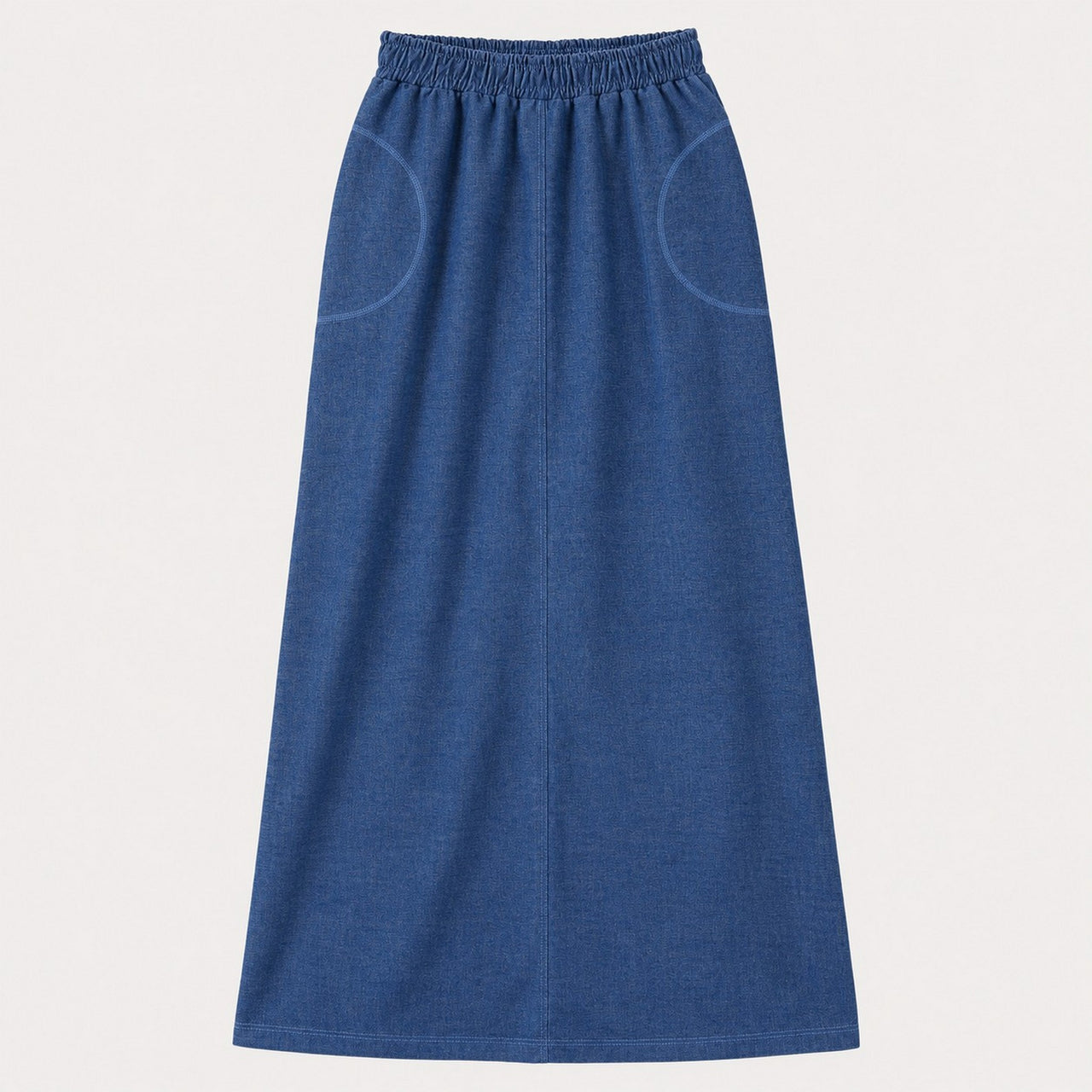 Long Pocket Jeans Skirt