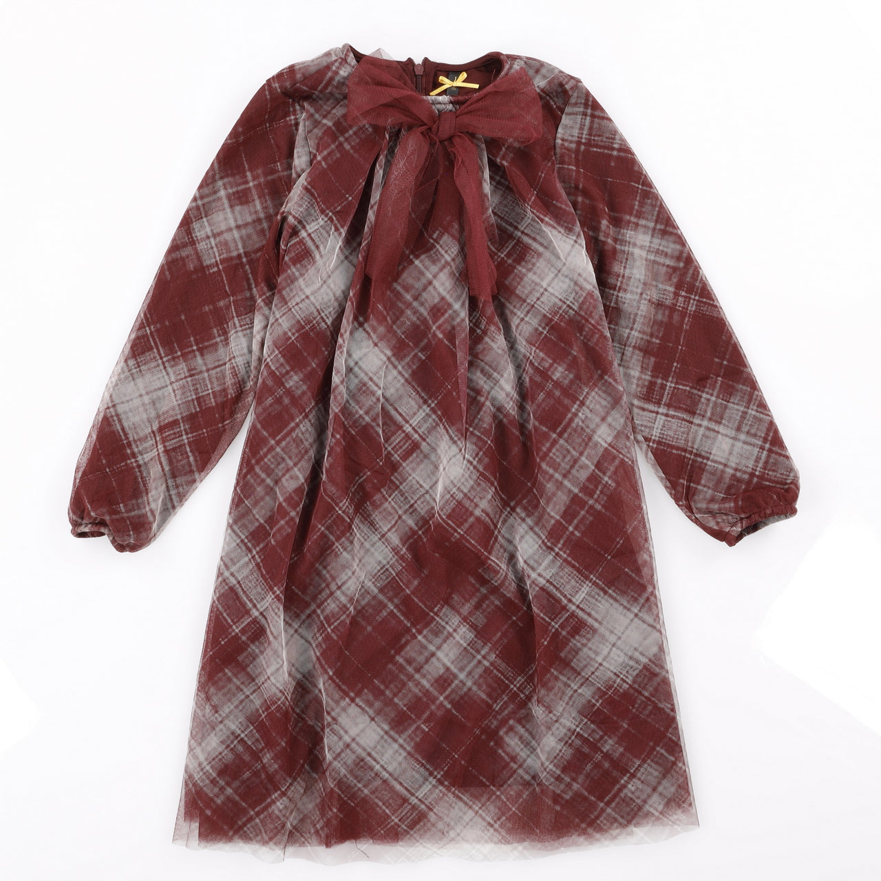 Checkered Mesh Dress