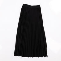 Suede Pleated Maxi Skirt