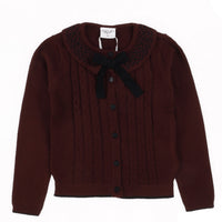 Jacquard Bow Cardigan