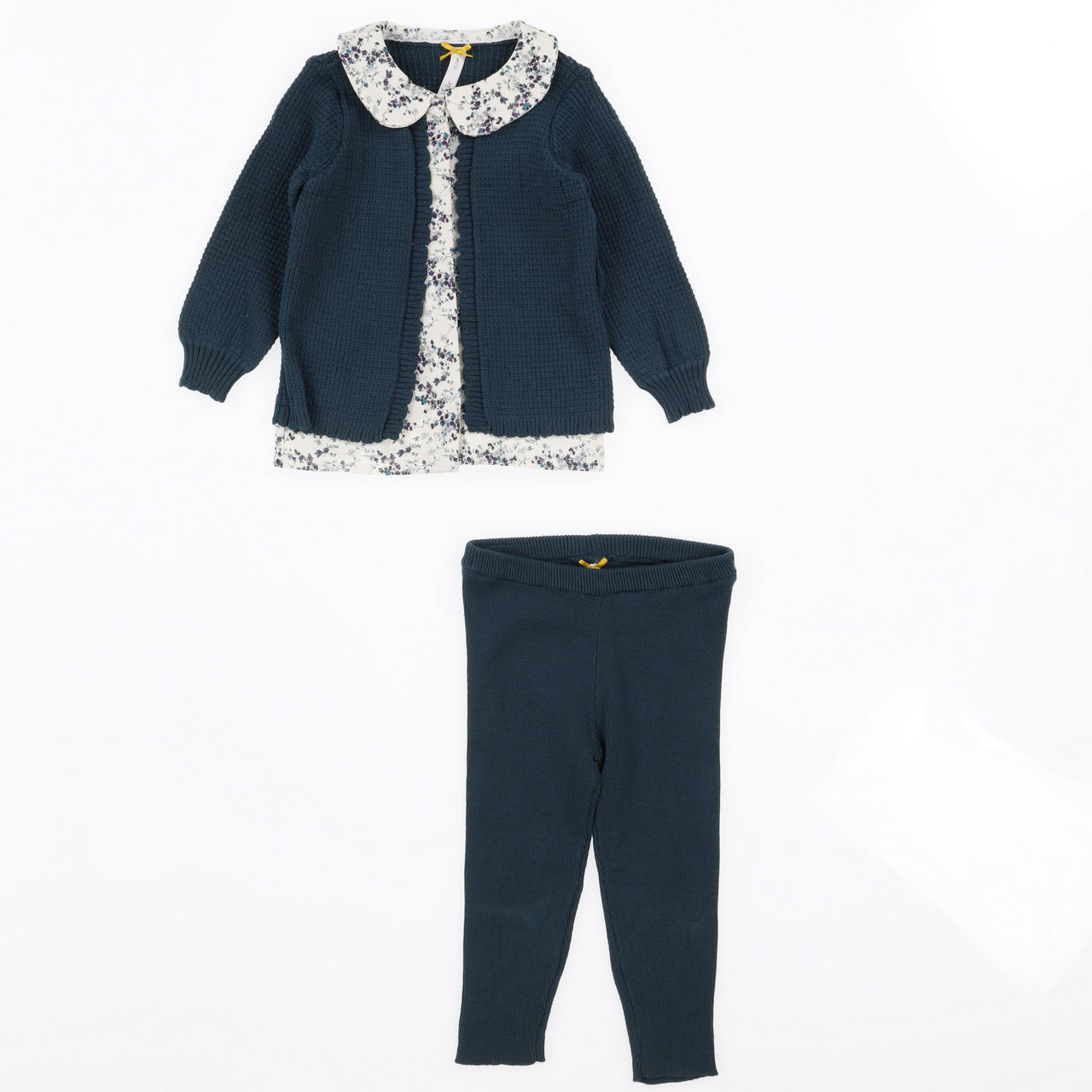 Floral Knit Cardigan Set