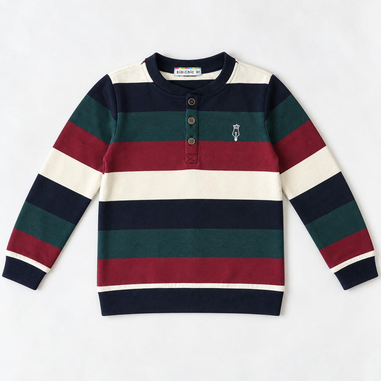 French Terry Striped Shirt