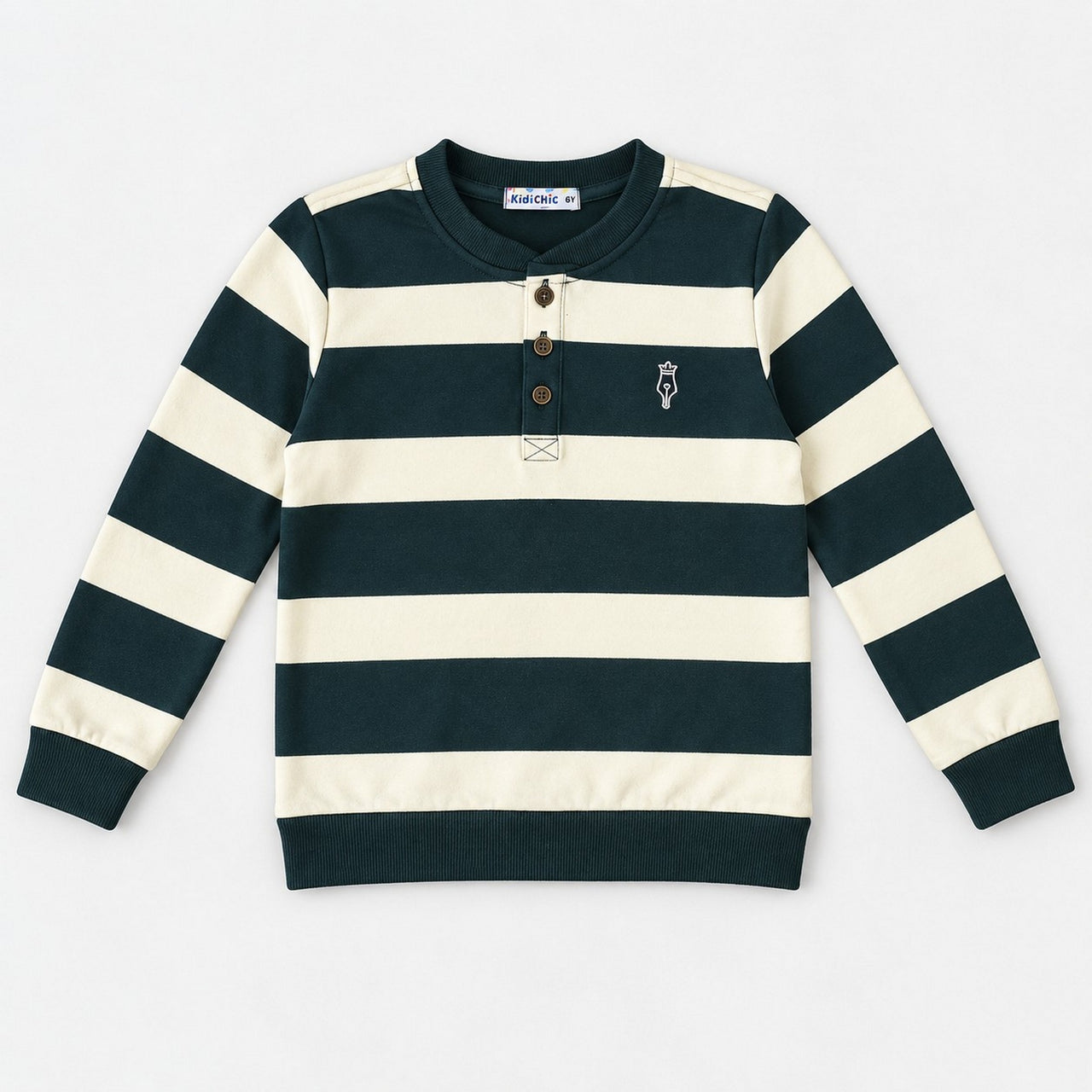 French Terry Striped Shirt