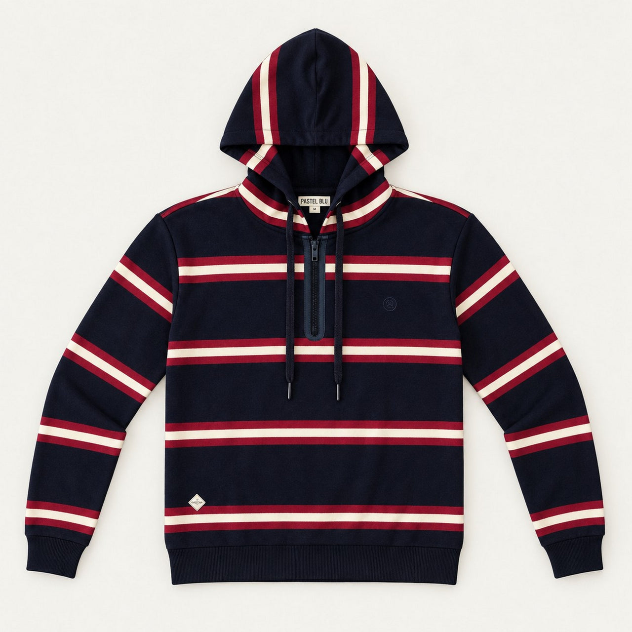 French Terry Striped Hoodie