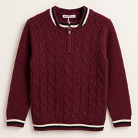 Boys Braided Sweater