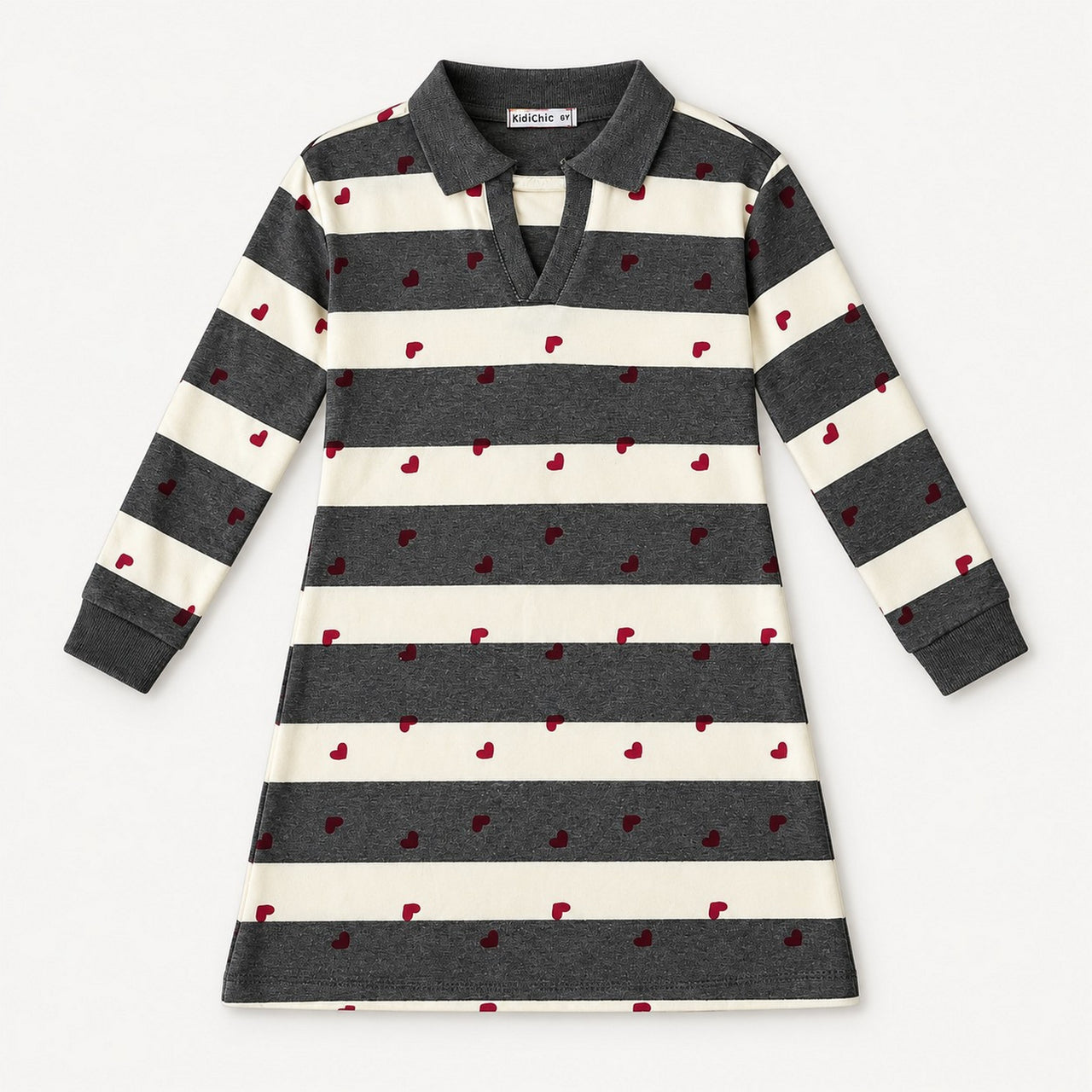 Striped French Terry Dress