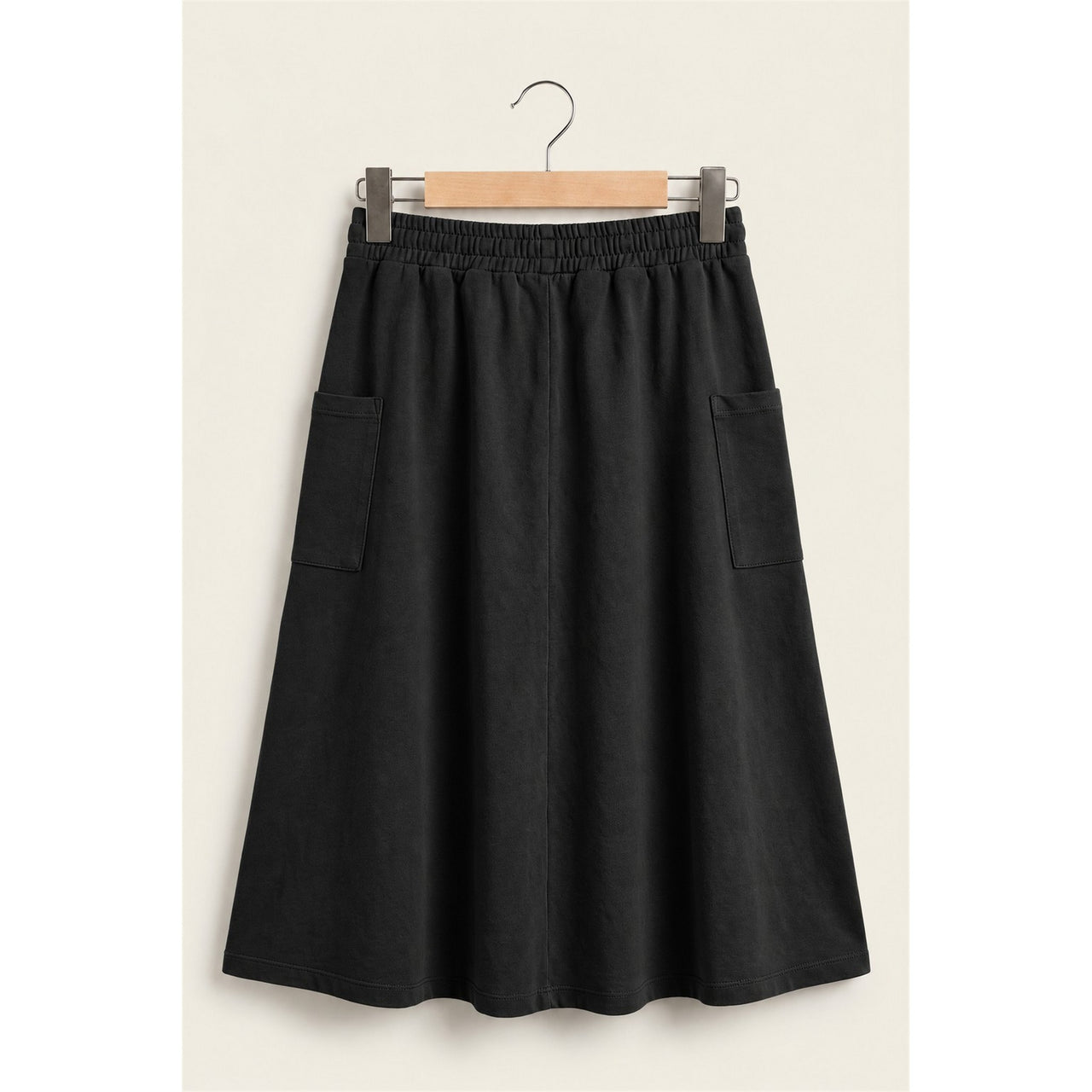 Midi Washed French Terry Skirt