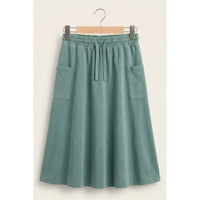 Midi Washed French Terry Skirt