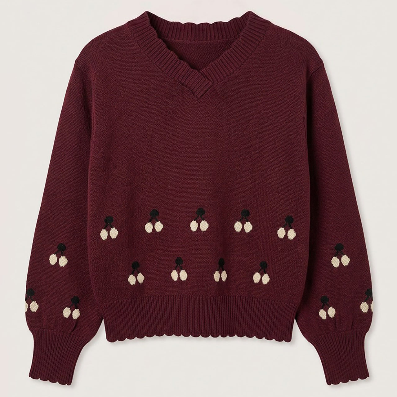 Girls Cherry Sweater