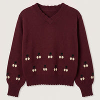 Girls Cherry Sweater
