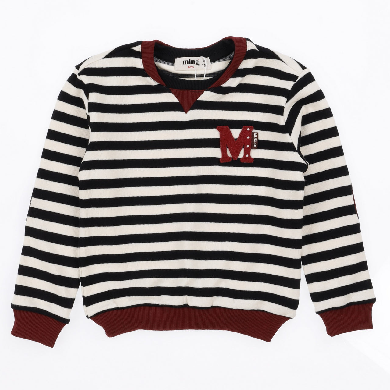 Melange Boys Striped Sweatshirt