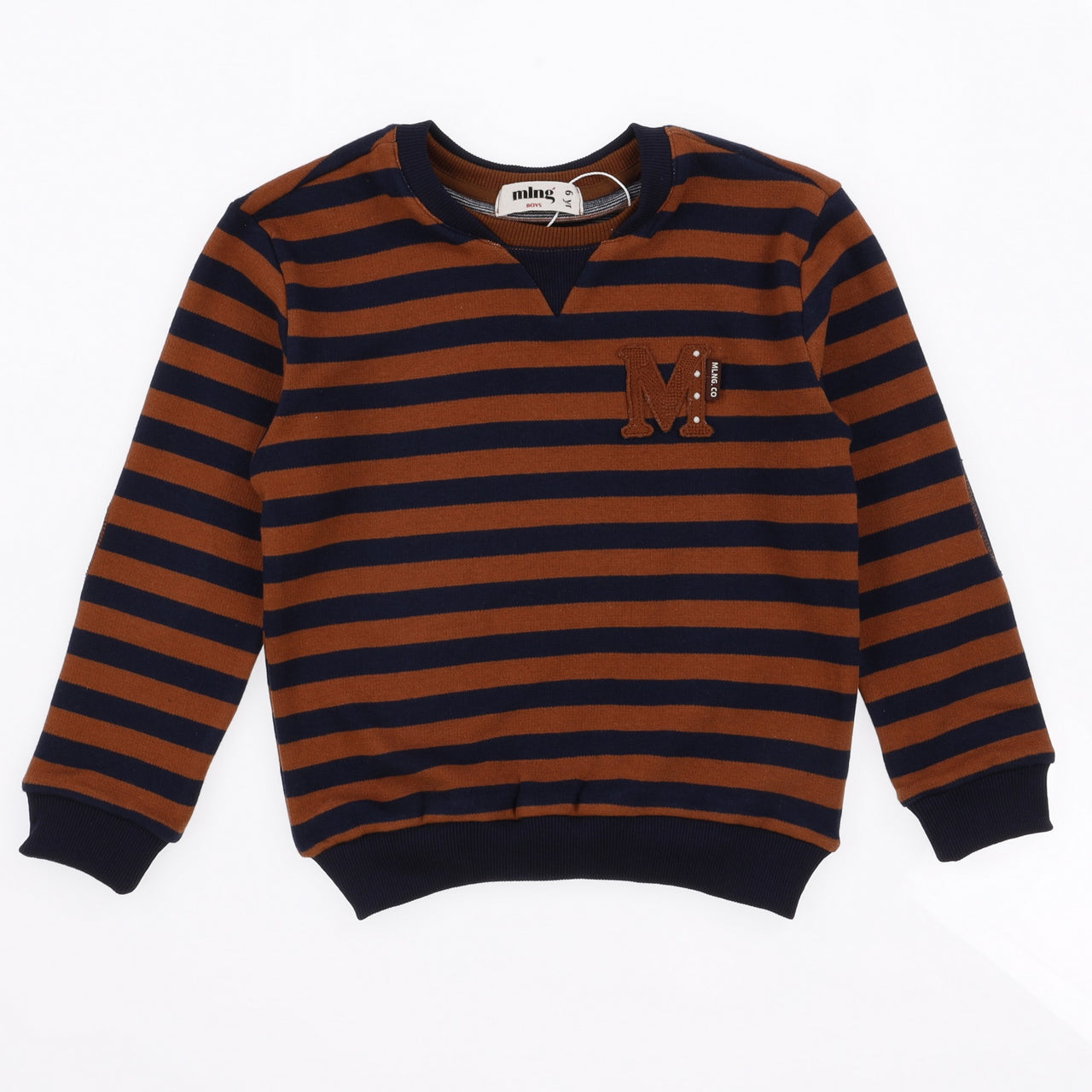 Melange Boys Striped Sweatshirt