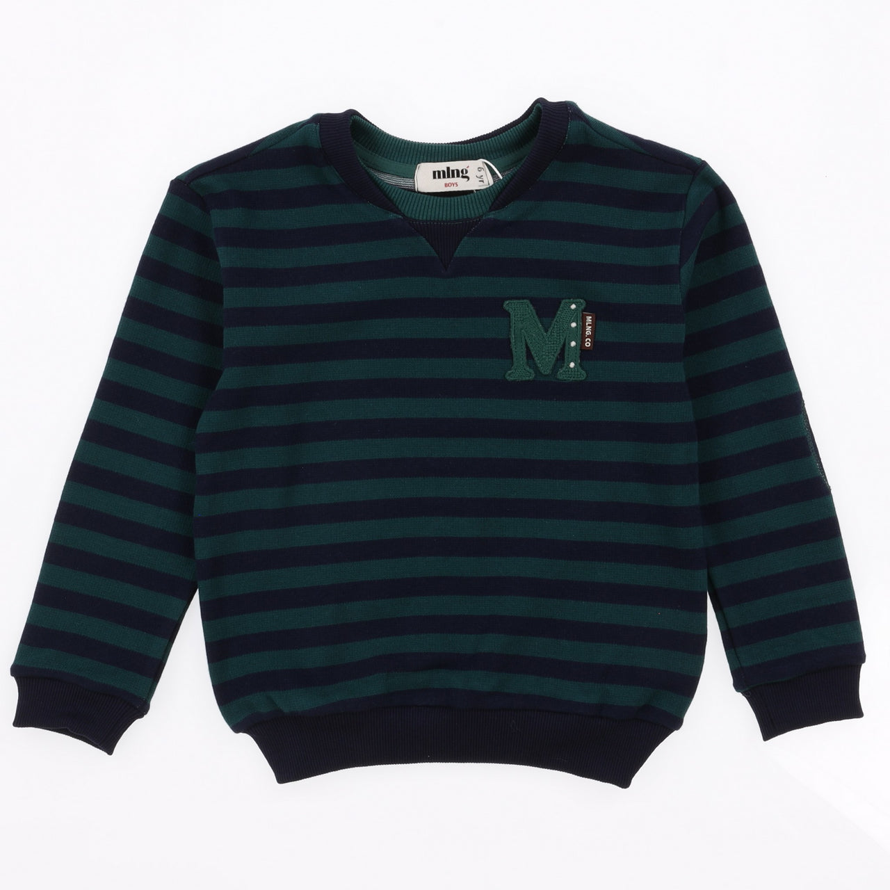 Melange Boys Striped Sweatshirt