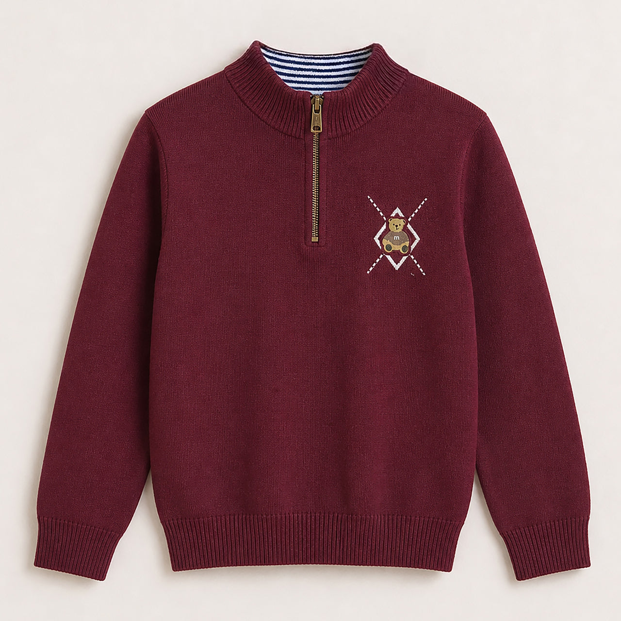 Melange Boys Teddy Knit Sweater