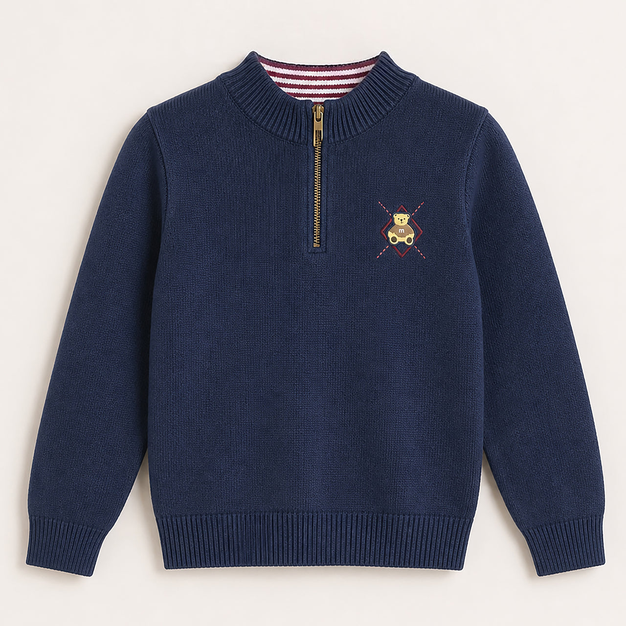 Melange Boys Teddy Knit Sweater