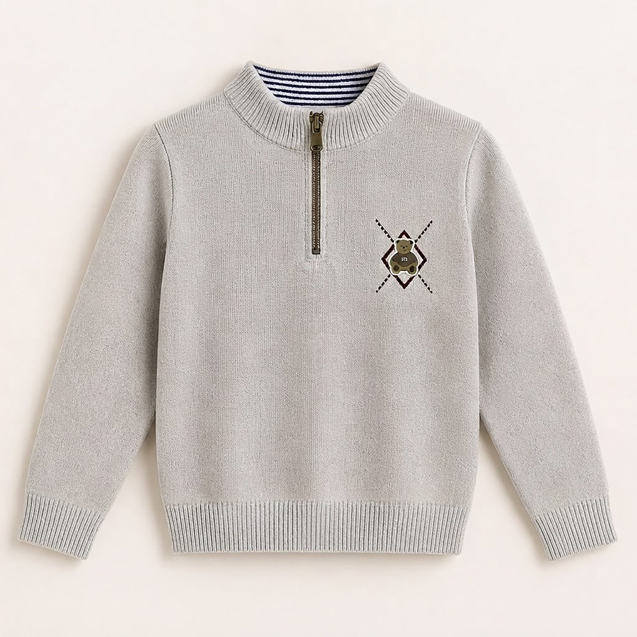 Melange Boys Teddy Knit Sweater