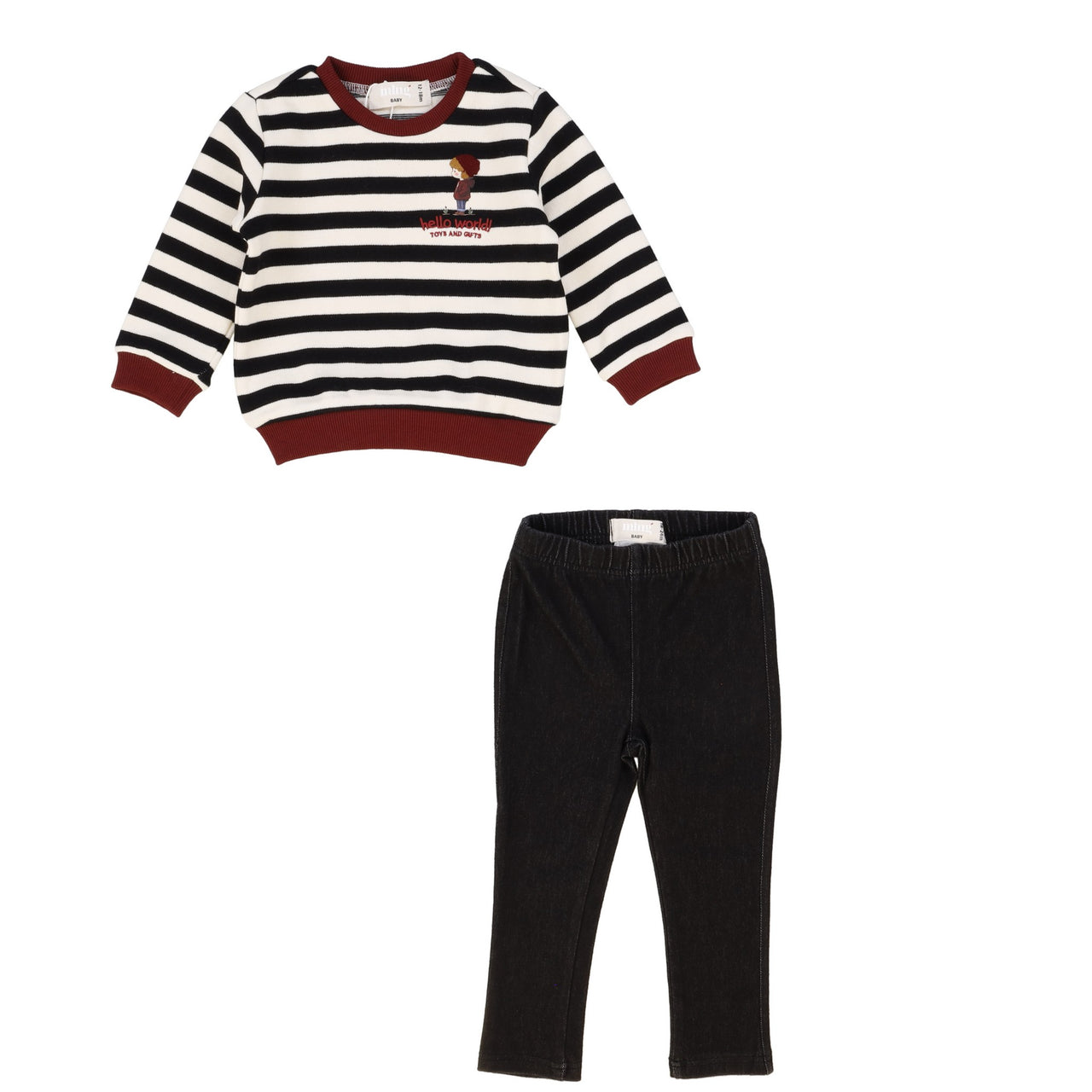 Melange Baby Striped Sweatshirt