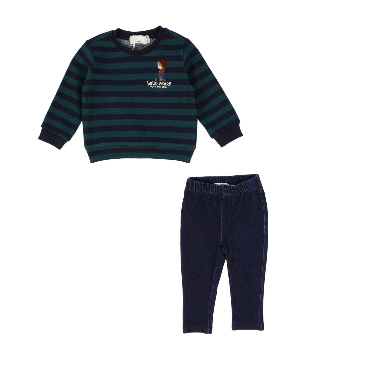 Melange Baby Striped Sweatshirt