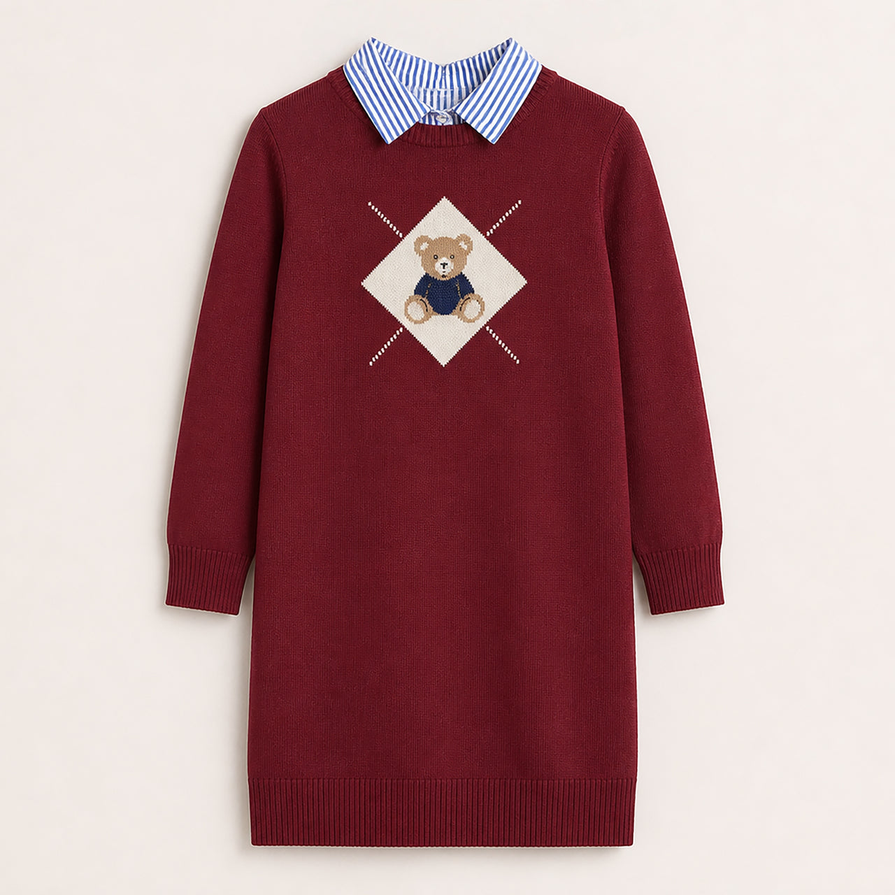 Melange Teddy Knit Dress