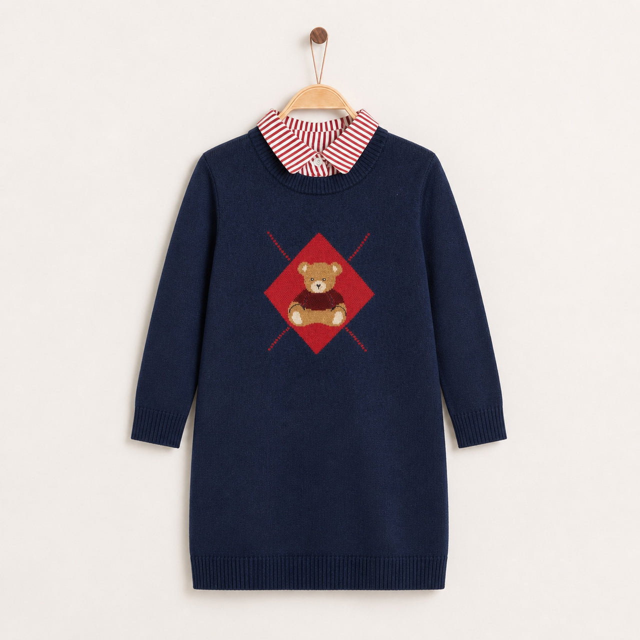 Melange Teddy Knit Dress