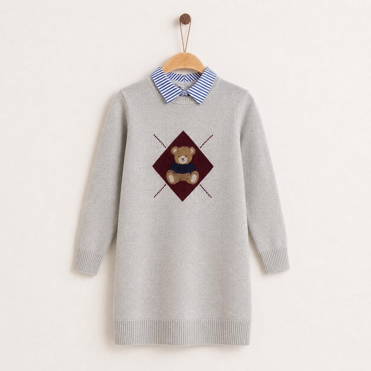 Melange Teddy Knit Dress