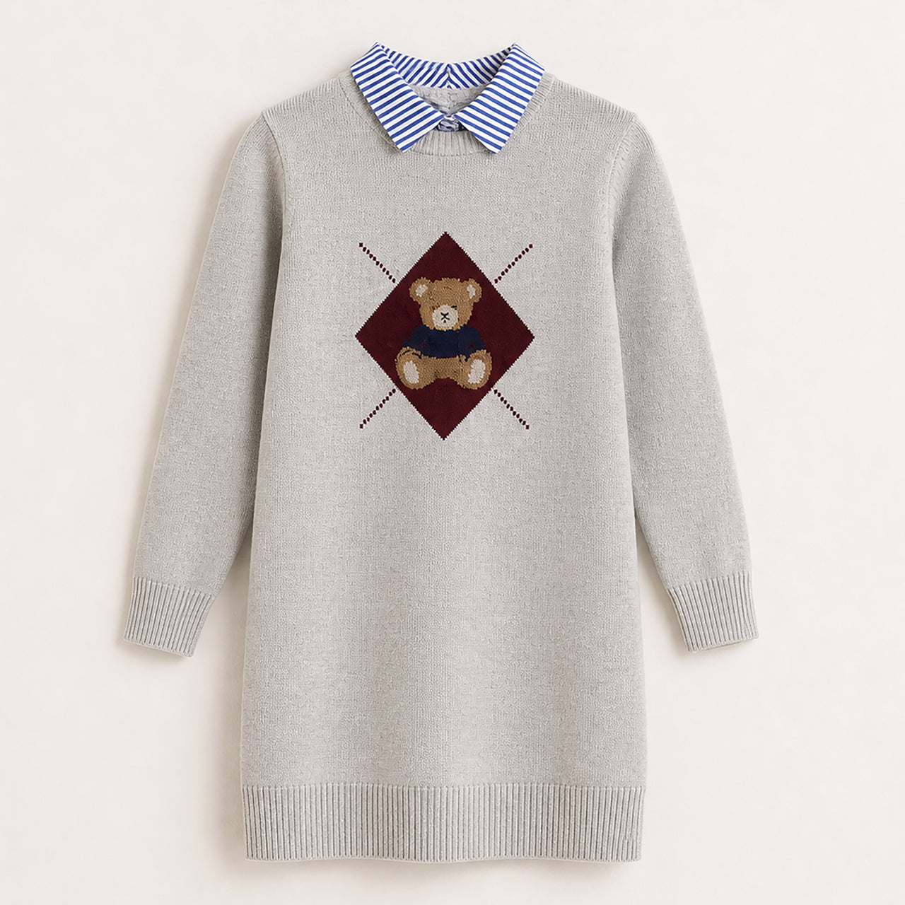 Melange Teddy Knit Dress