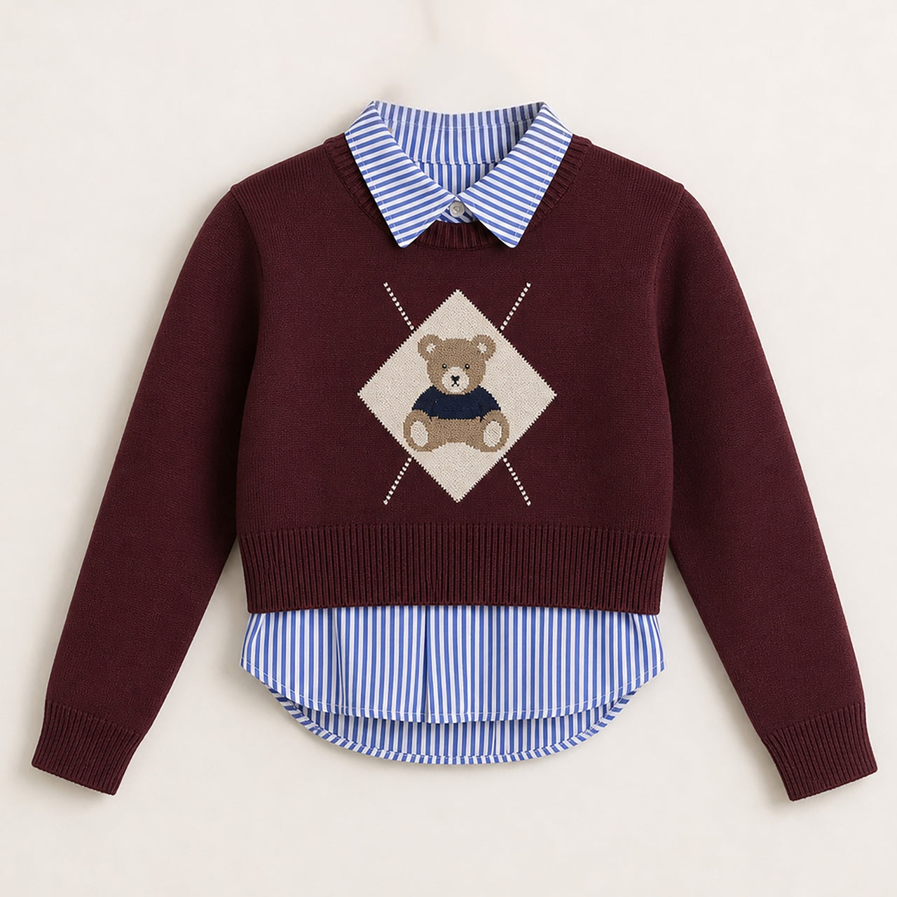 Melange Teddy Knit Top