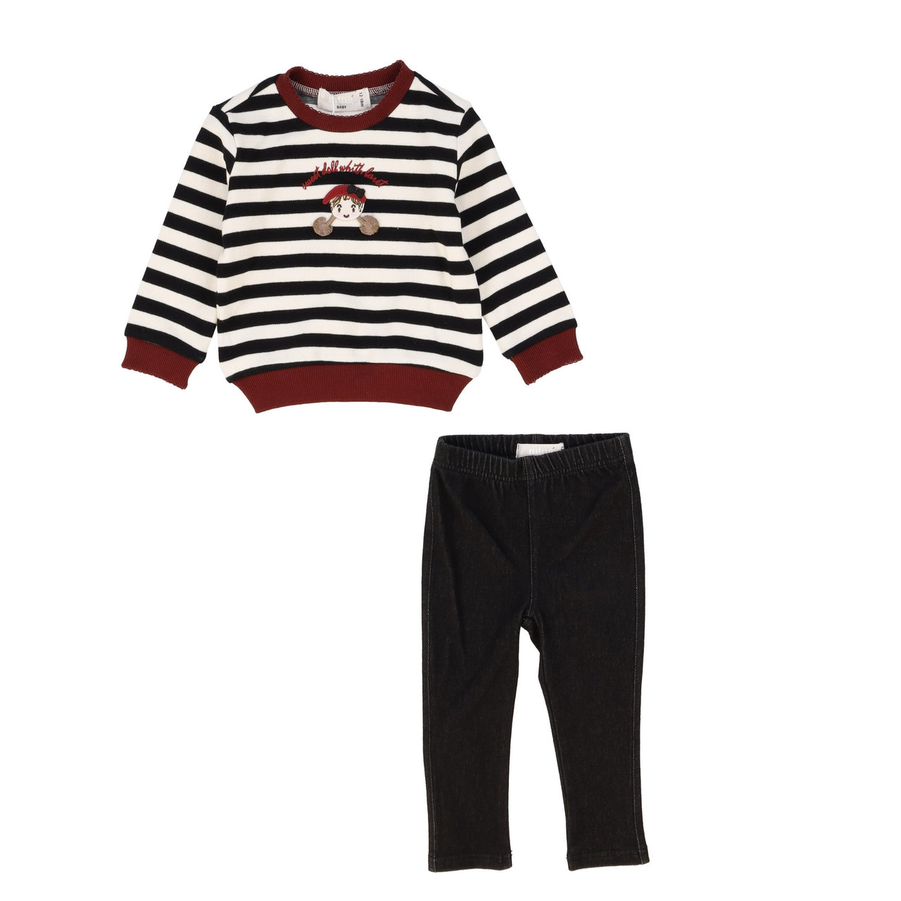 Melange Striped Baby Set