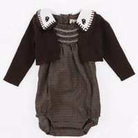 Melange Rowan Checkered Romper Set/ Dress