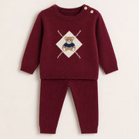 Melange Baby Teddy Knit Set