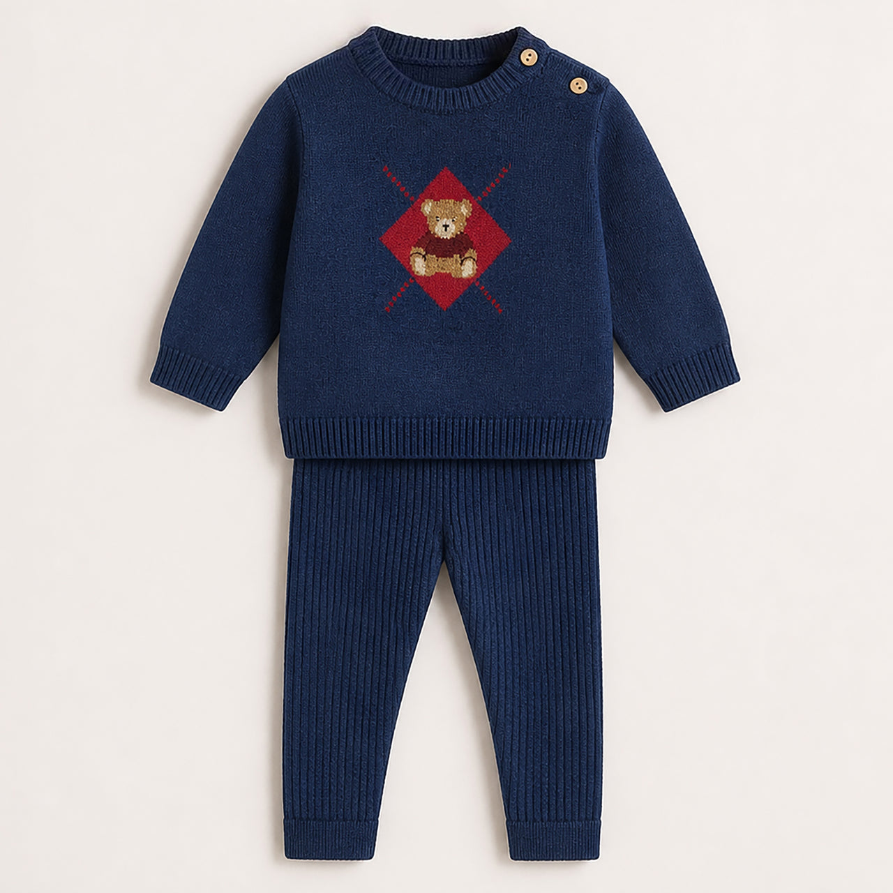 Melange Baby Teddy Knit Set