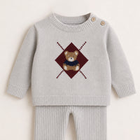 Melange Baby Teddy Knit Set