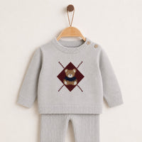 Melange Baby Teddy Knit Set